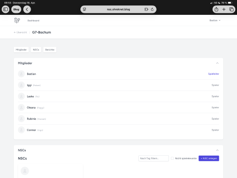 Übersicht über die 7 Gezeichneten